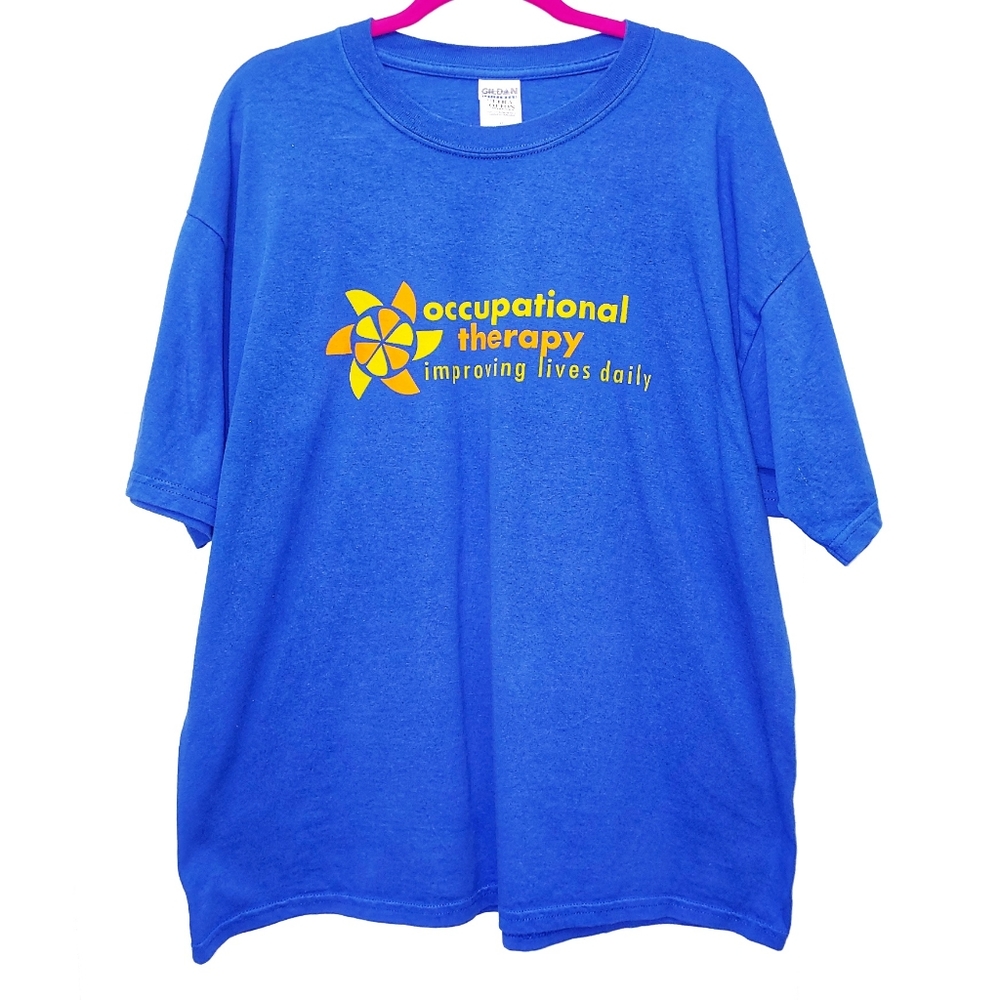 ``M25170 Blue  Vintage OT Occupational Therapy Tee